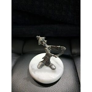 Vintage Metal Clown On Base